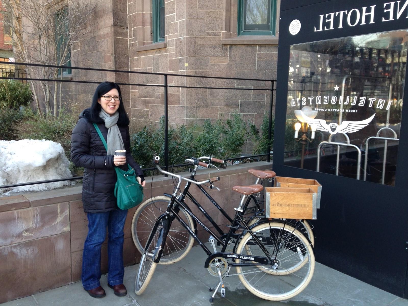 Fueling up with a latte before exploring New York City