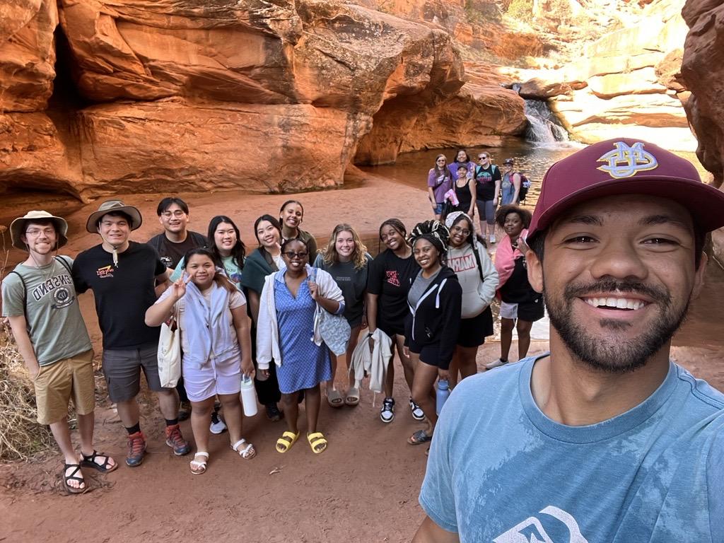 Hiking in Moab with friends