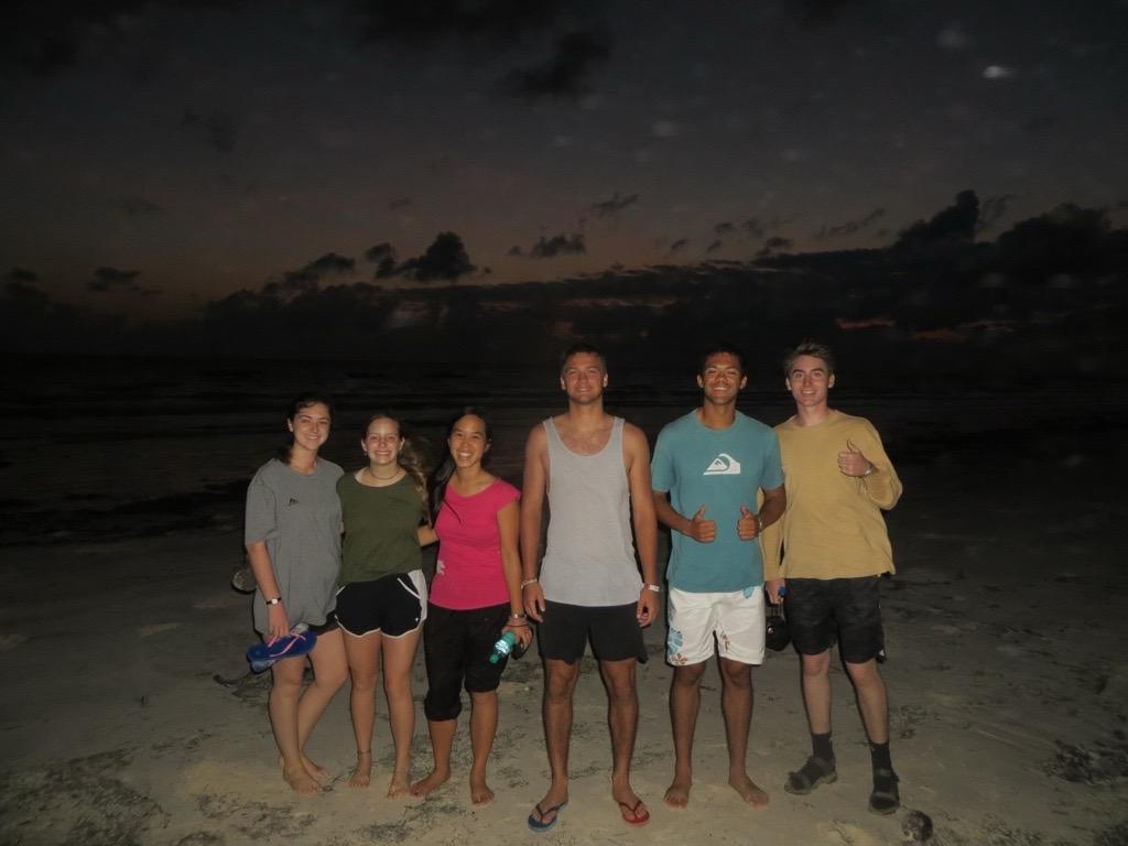 Enjoying the sunrise on the beach in Kenya